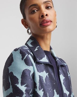 【7/8まで出品】Bluelea Jacquard blouse grey Travelers™ Collection Jacquard Jacket | Chico's